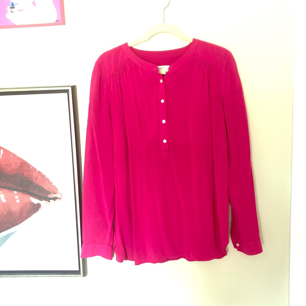 Hot Pink LOFT blouse
